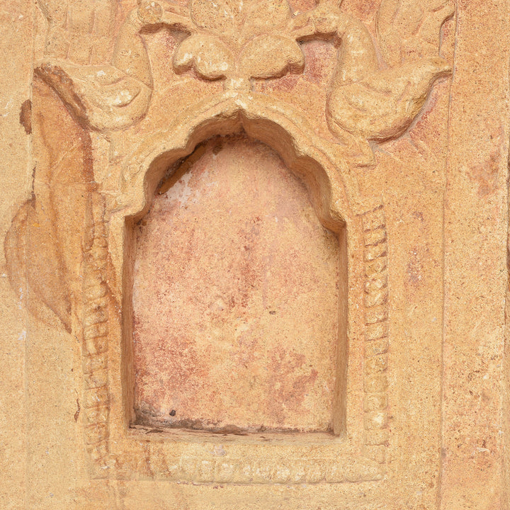 Niche Detail From Carved Antique Indian Stone Lamp Niche From Rajasthan - 18thC | Indigo Antiques