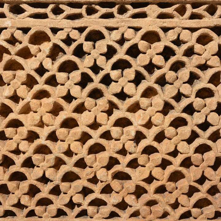 Old Carved Stone Jali Panel From Rajasthan - 19thC