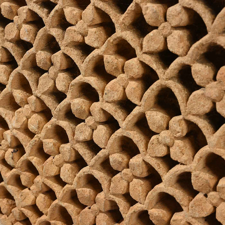 Old Carved Stone Jali Panel From Rajasthan - 19thC