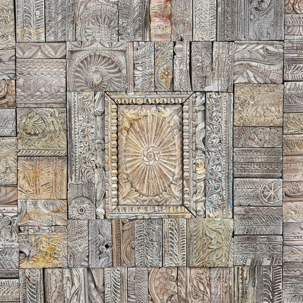 Decorative Bedhead Made From Old Architectural Carvings