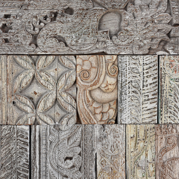 Decorative Bedhead Made From Old Architectural Carvings