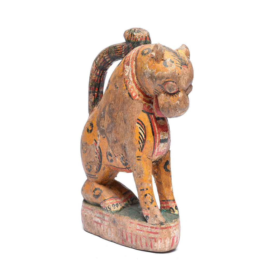 Old Painted Leopard From Orissa | Indigo Antiques