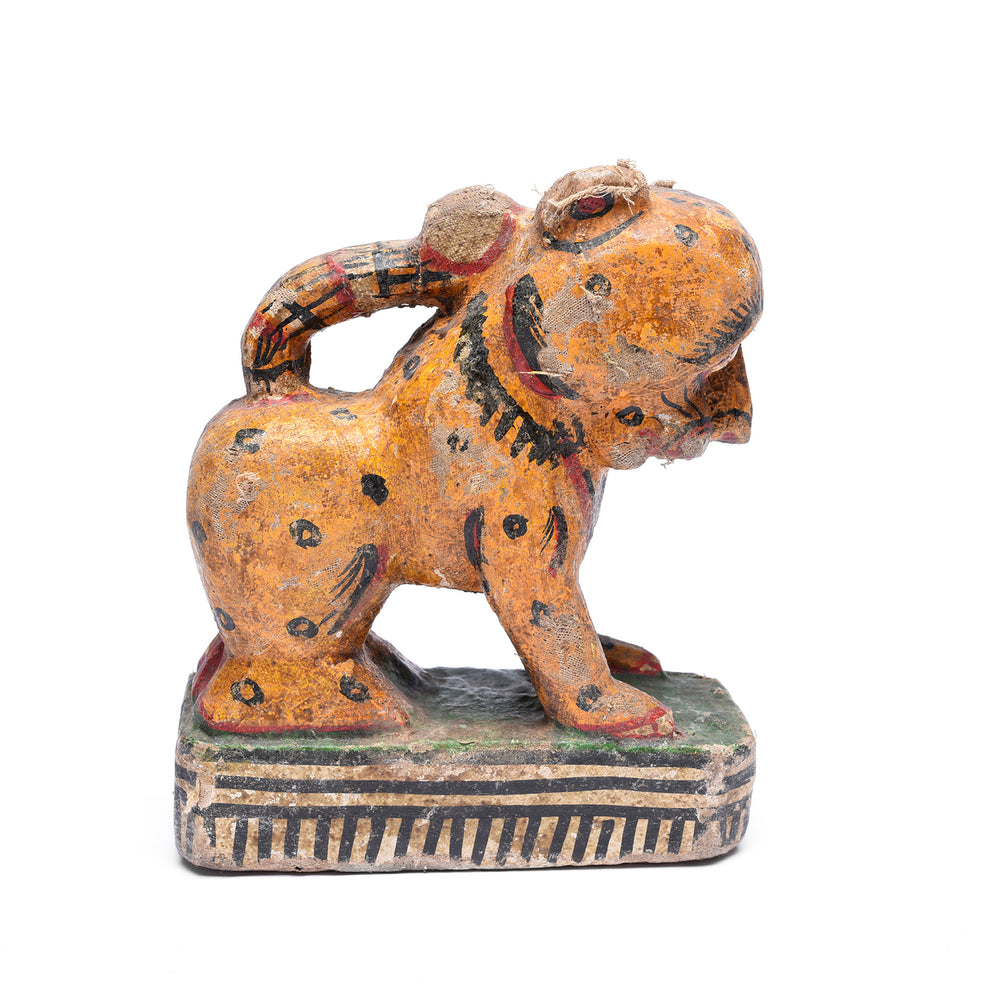 Antique Old Painted Leopard From Orissa | Indigo Antiques