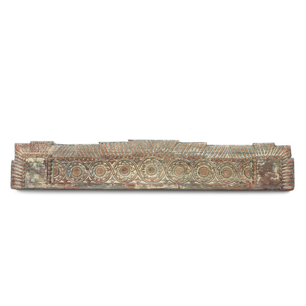 Carved Teak Lintel Panel From Gujarat - 18thC