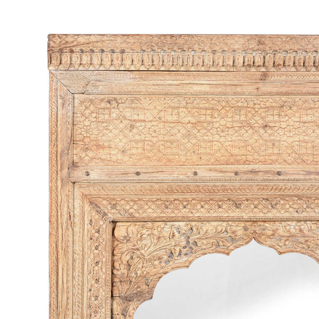 Corner Detail Of Antique Indian Mirror Made From An Old Rosewood Window - 18thC | Indigo Antiques
