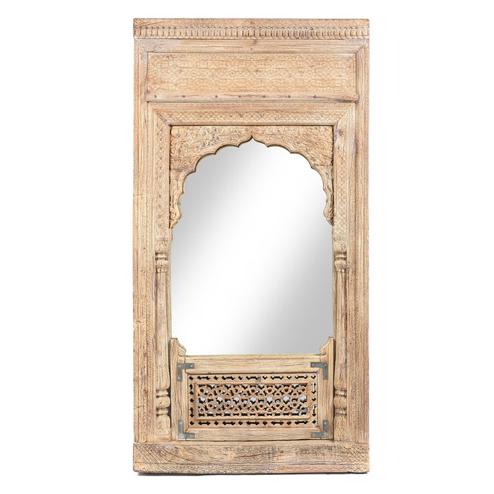 Antique Indian Mirror Made From An Old Rosewood Window - 18thC | Indigo Antiques
