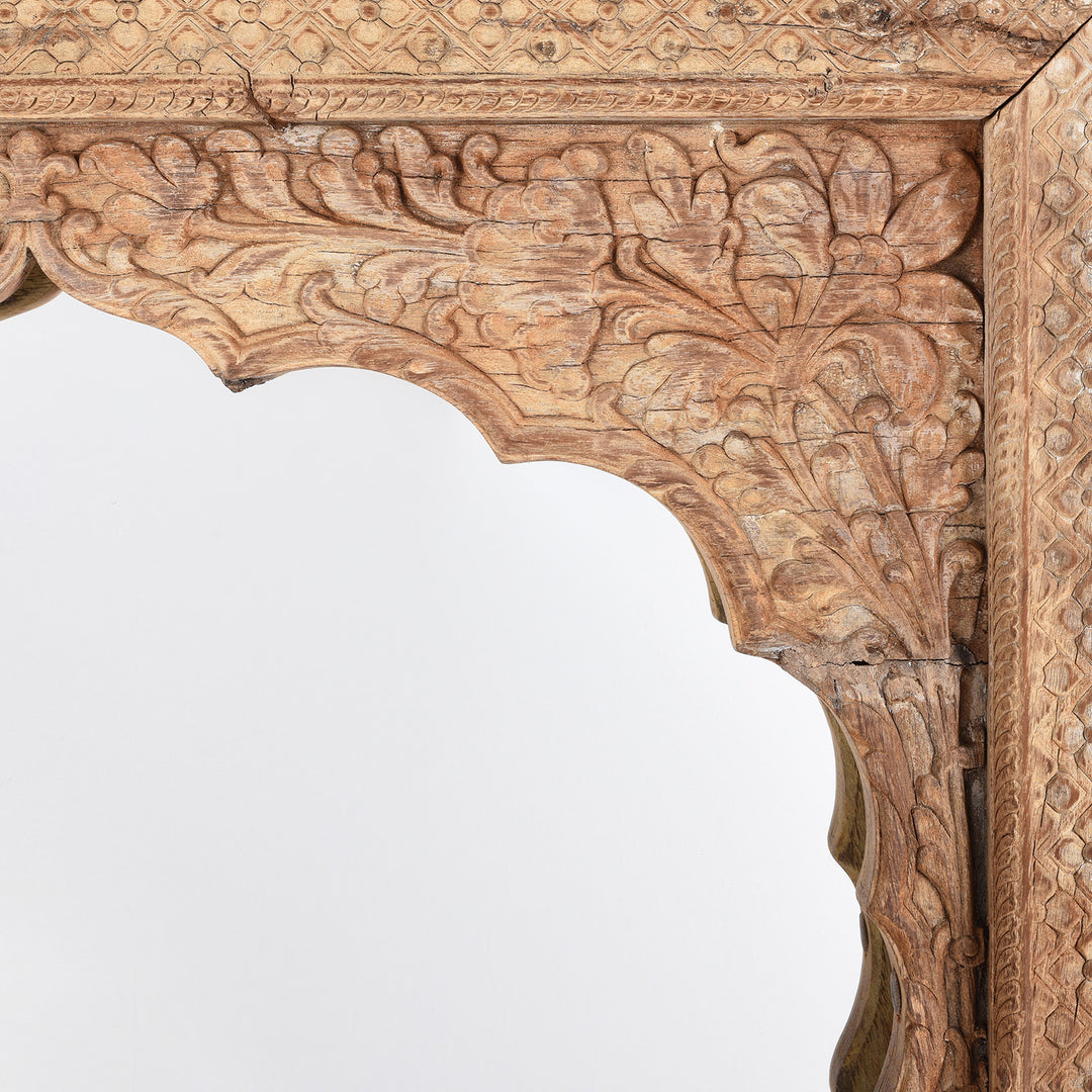 Carving Detail From Indian Mirror Made From An Old Rosewood Window - 18thC | Indigo Antiques