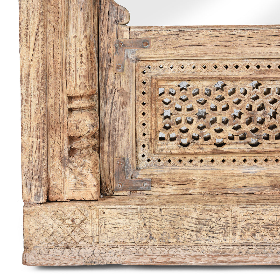Corner Detail From Indian Mirror Made From An Old Rosewood Window - 18thC | Indigo Antiques