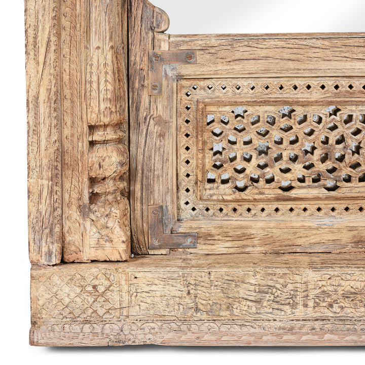 Corner Detail From Indian Mirror Made From An Old Rosewood Window - 18thC | Indigo Antiques