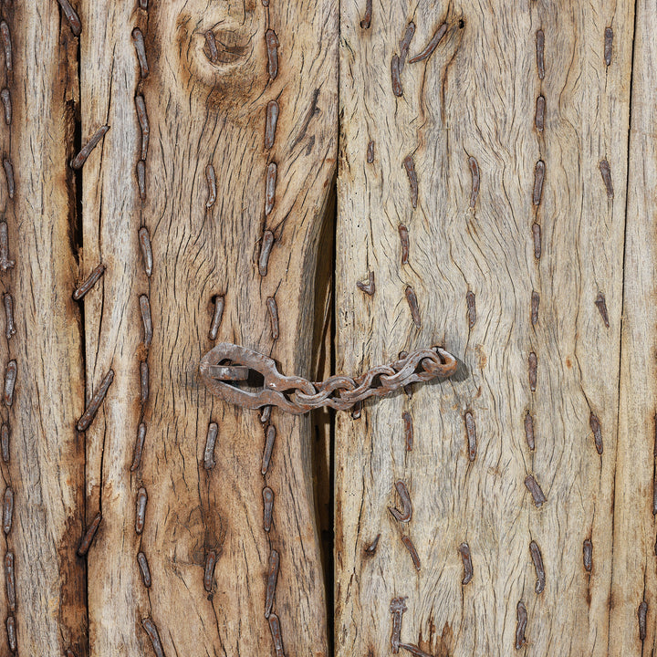 Latch Detail From Antique Carved Mughal Rosewood Window Shutter From Punjab- 18thC | Indigo Antiques