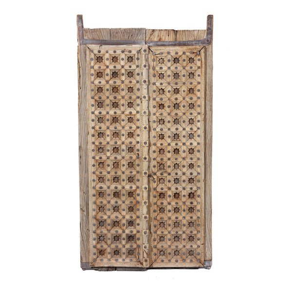 Carved Sun Bleached Window Shutters From Punjab - 18thC