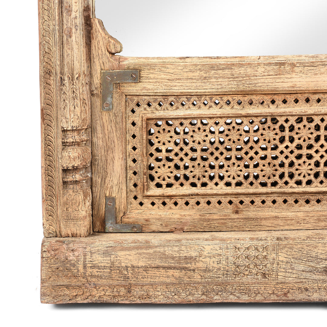 Carving Detail From Indian Mirror Made From An Old Rosewood Window - 18thC | Indigo Antiques]