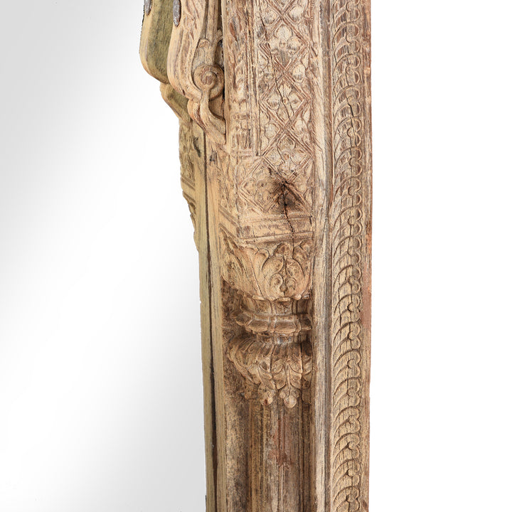 Carving Detail From Indian Mirror Made From An Old Rosewood Window - 18thC | Indigo Antiques