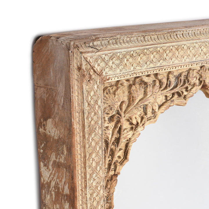 Depth Detail From Indian Mirror Made From An Old Rosewood Window - 18thC | Indigo Antiques