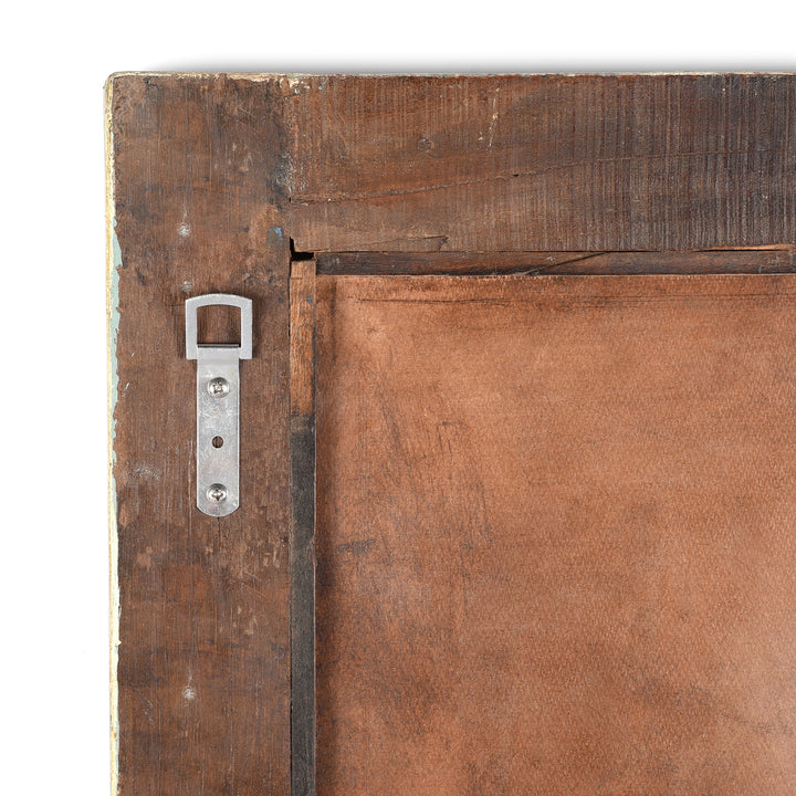 Hanger Detail From Painted Antique Mirror Made From An Old Teak Window - 19thC (60x78 cms) | Indigo Antiques