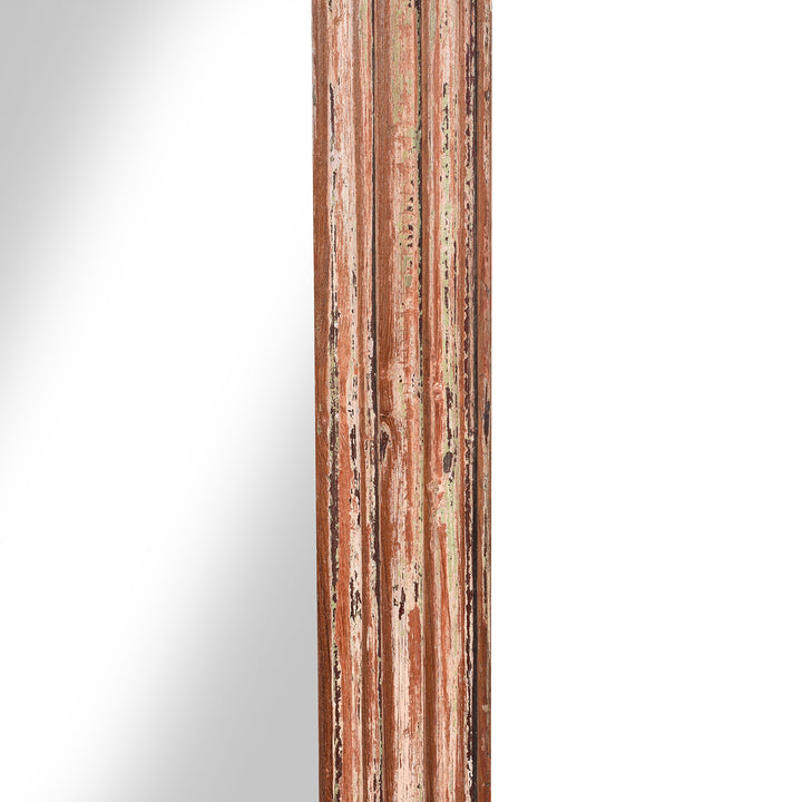 Paintwork Detail From Painted Antique Mirror Made From An Old Teak Window - 19thC (60x78 cms) | Indigo Antiques