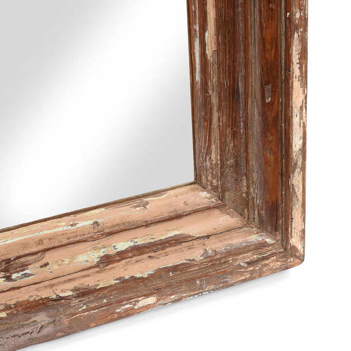 Rustic Painted Indian Mirror (78 x 60cm) | Indigo Antiques