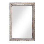 Blue Painted Indian Mirror - 19thC (60 x 92cm)