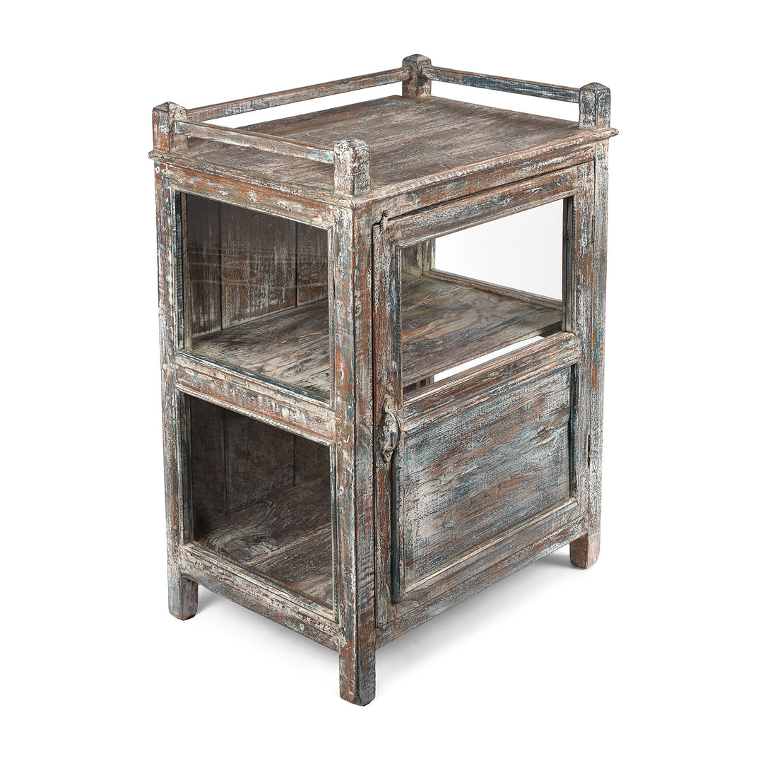 Vintage Blue Painted Display Cabinet - Ca 1920 | Indigo Antiques