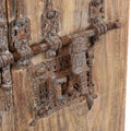 Old Kerala Door With Ornate Iron Lock - 19thC