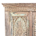 Painted Almirah Cabinet Made From Reclaimed Teak