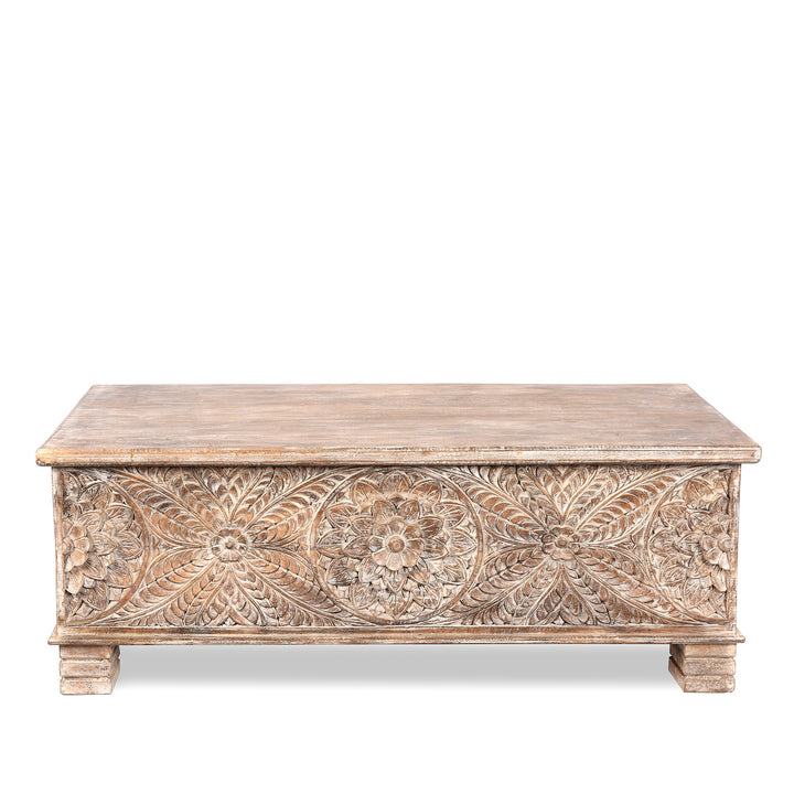 Reclaimed Teakwood Blanket Chest With Painted Finish | Indigo Antiques