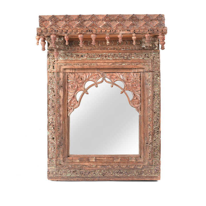 Mirror Frame Made From An Old Carved Teak Window - 19thC | Indigo Antiques