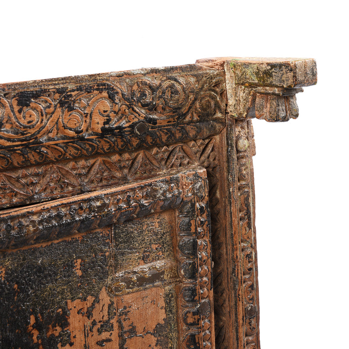 Detail From Antique Indian Window Shutter From Nagaur - 19thC | Indigo Antiques