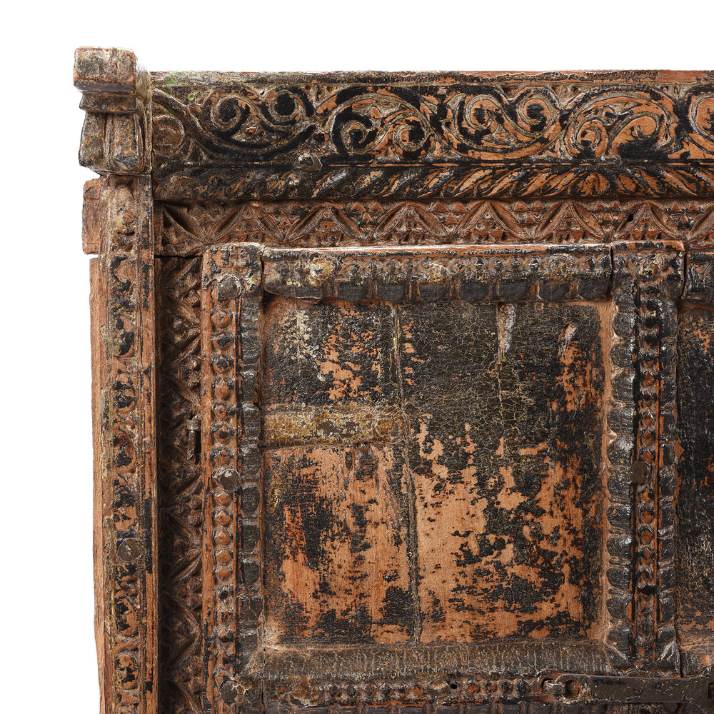 Corner Detail From Antique Indian Window Shutter From Nagaur - 19thC | Indigo Antiques