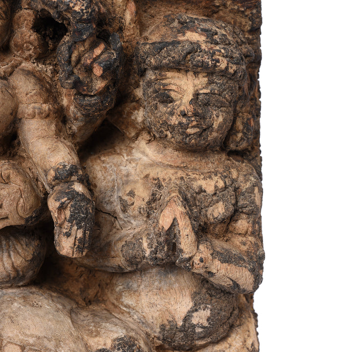Carving Detail From Antique Shiva & Parvati Chariot Carving From South India - 18th Century | Indigo Antiques