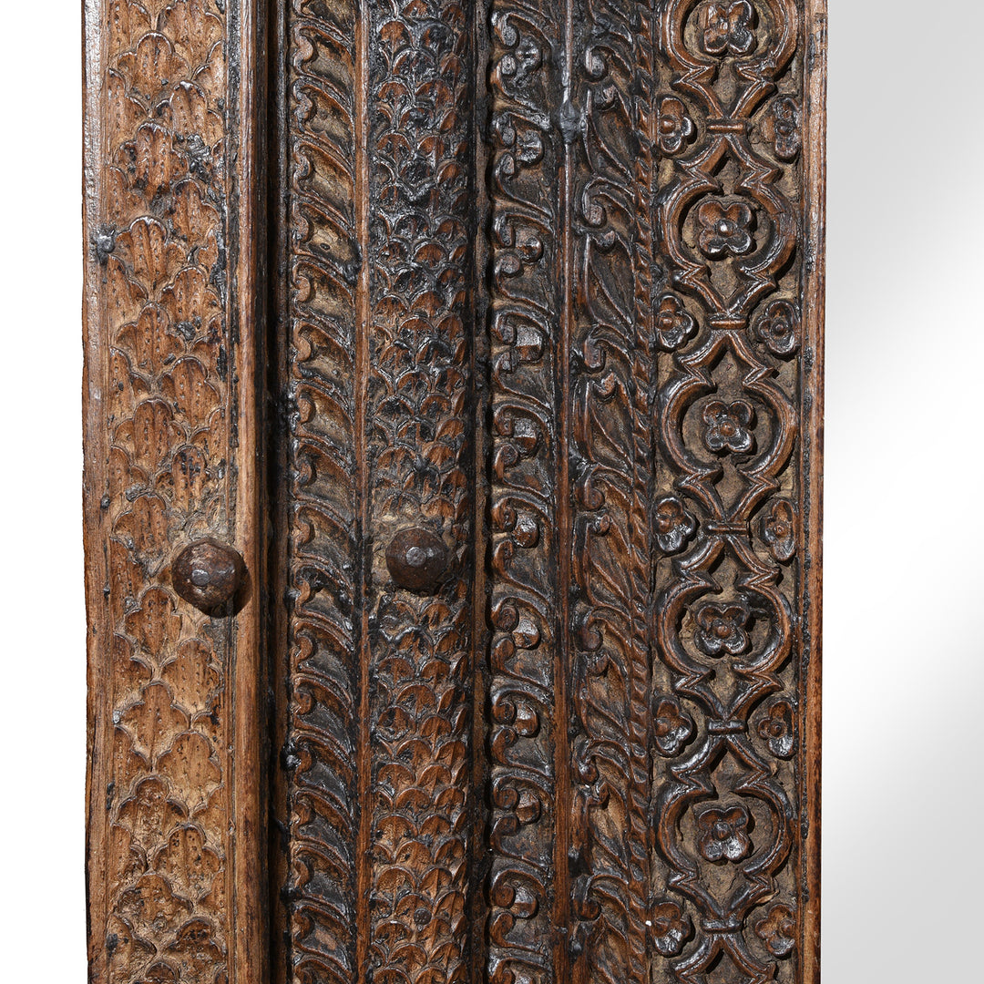 Carving Detail From Carved Teak Indian Door Mirror From Andra Pradesh - 19thC | Indigo Antiques]