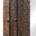 Carved Indian Door Mirror From Andra Pradesh - 19thC