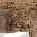 Teak Elephant Door Mirror From Saurashtra - 18thC (143 x 200cm)