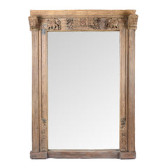 Teak Elephant Door Mirror From Saurashtra - 18thC (143 x 200cm) Teak Elephant Door Mirror From Saurashtra - 18thC (143 x 200cm)