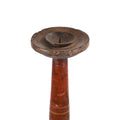 Lacquered Indian Floor Standing Candle Stick From Rajasthan - Ca 1920
