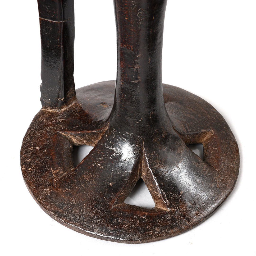 Stand Detail From Antique Carved Tribal Food Bowl From Nagaland -  Ca 1920 | Indigo Antiques