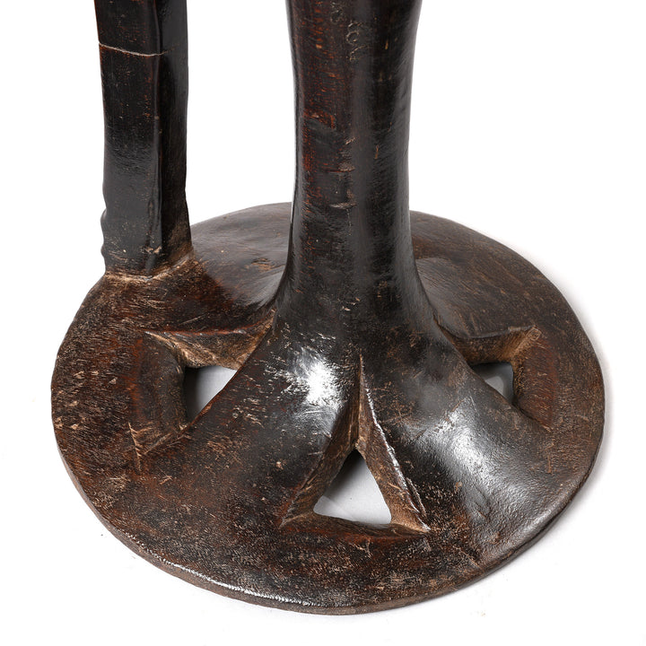 Stand Detail From Antique Carved Tribal Food Bowl From Nagaland -  Ca 1920 | Indigo Antiques