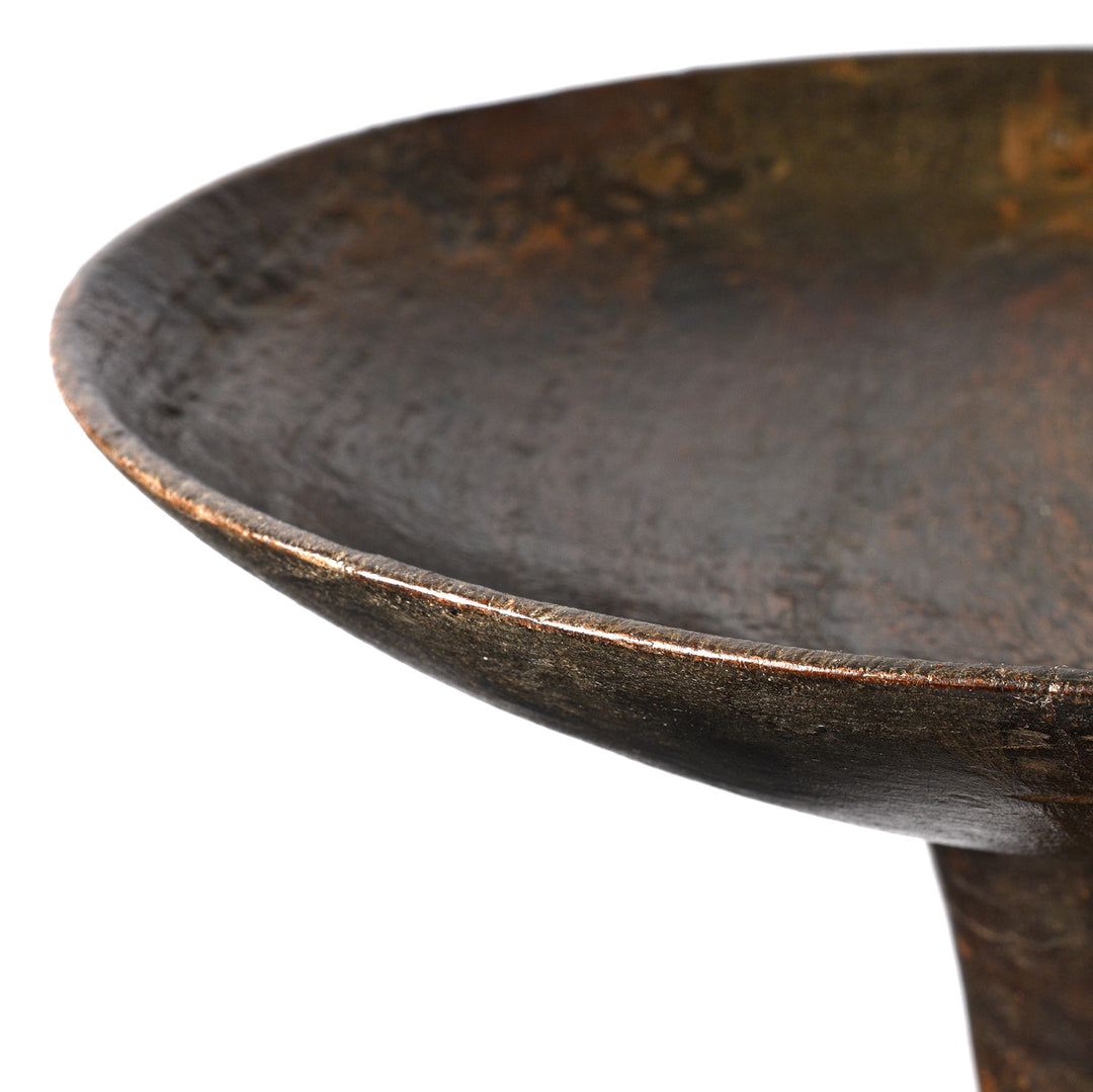 Antique Carved Konyak Tribal Food Bowl From Nagaland - Ca 1920 | Indigo Antiques