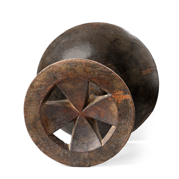 Carved Tribal Food Bowl From Nagaland - Ca 1920