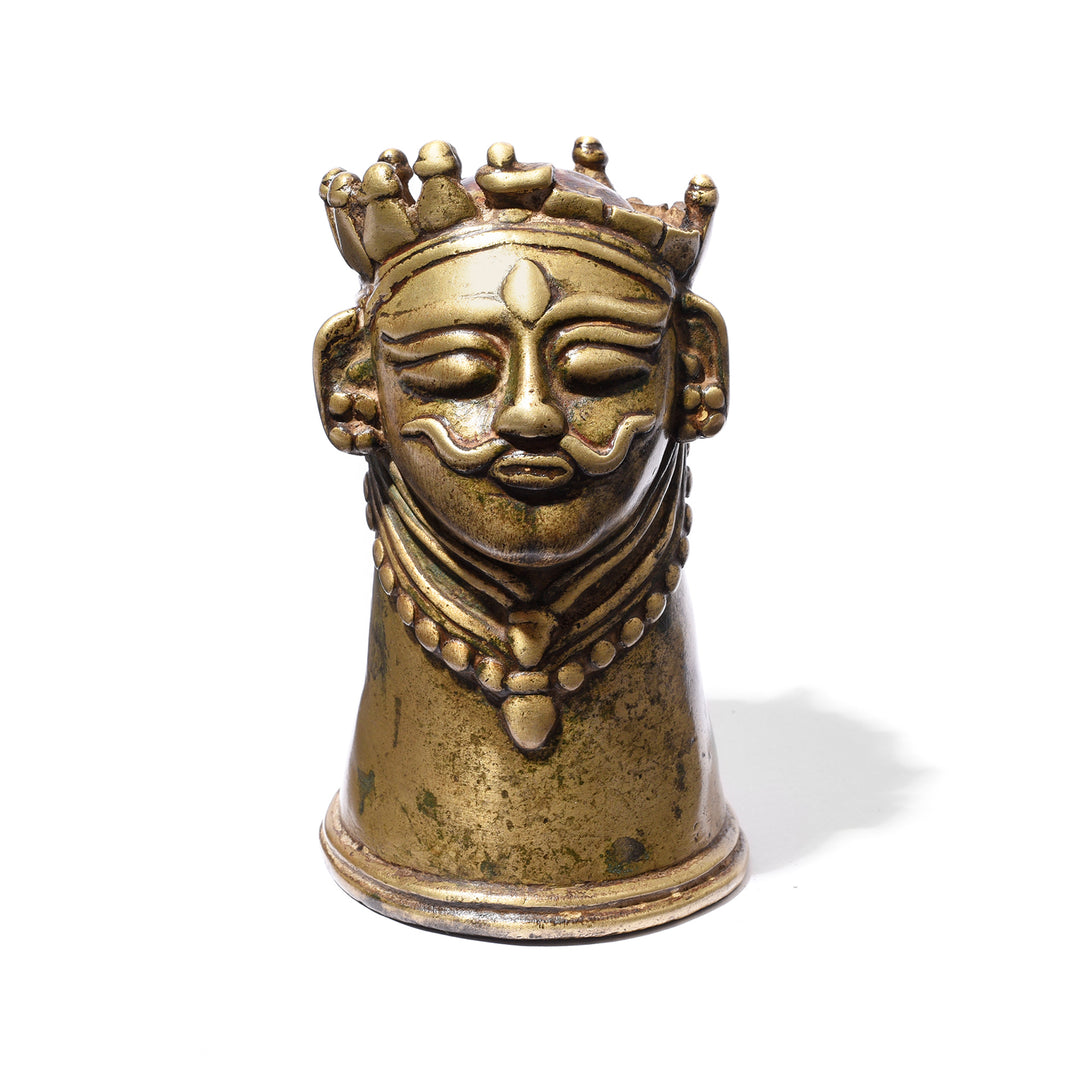 Antique Bronze Mukhalinga (Shiva Head) - 18th Century | Indigo Antiques