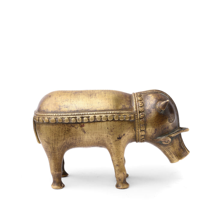 Profile Of Antique Bronze Bhuta Figure Of Panjurli Varaha Boar - 19th Century | Indigo Antiques