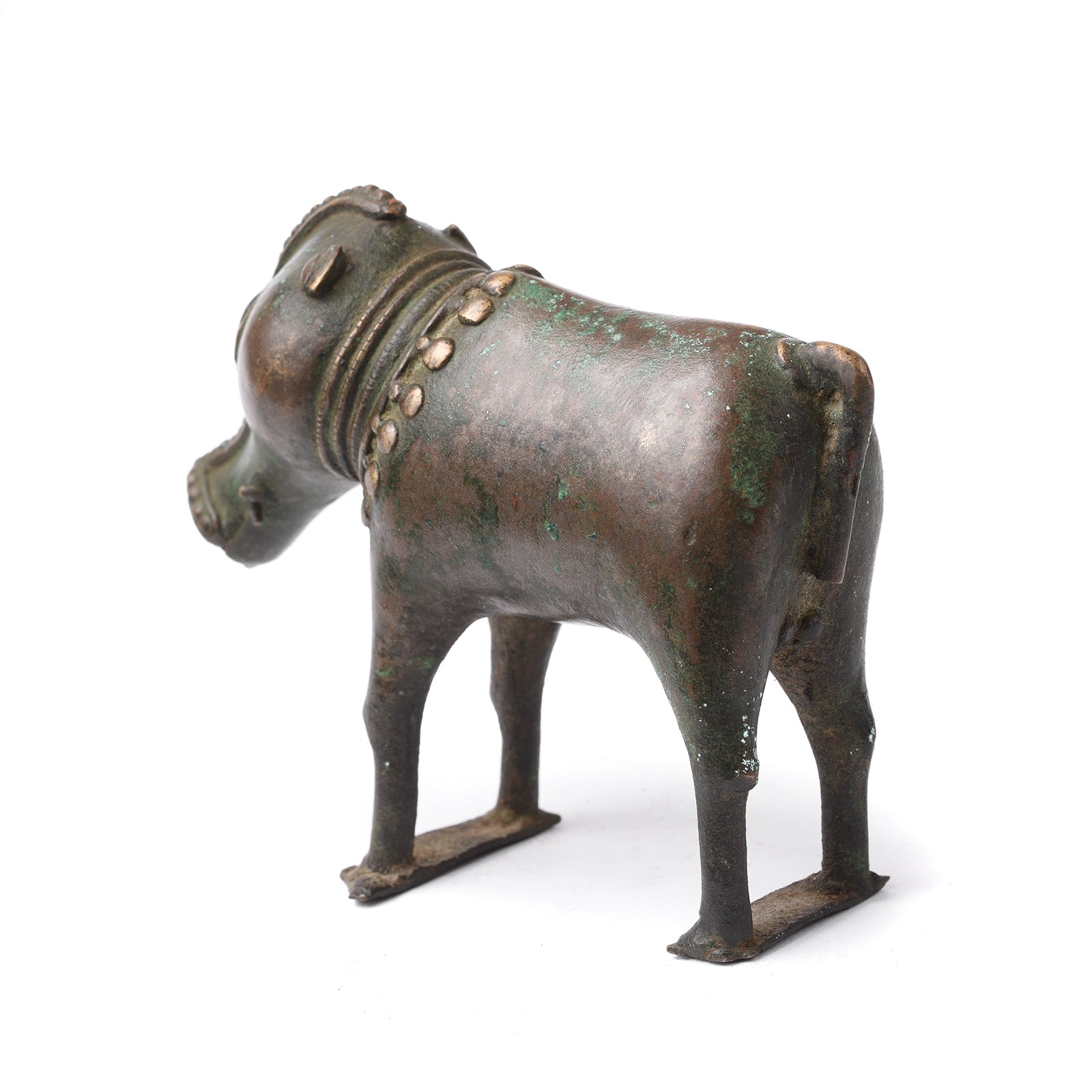 Angled View Of Rear Of Bronze Bhuta Figure Of Panjurli Varaha Boar - 19th Century | Indigo Antiques