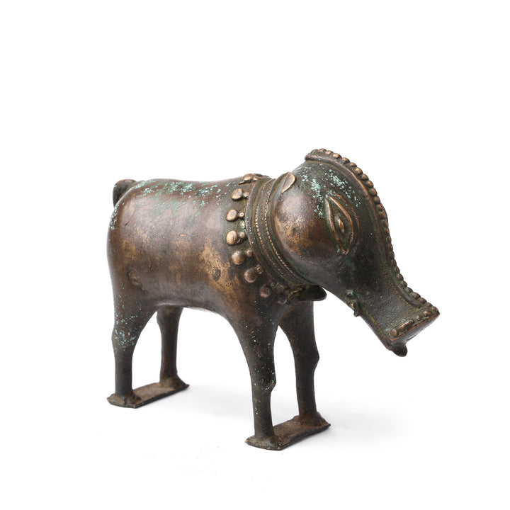 Angled View Of Bronze Bhuta Figure Of Panjurli Varaha Boar - 19th Century | Indigo Antiques