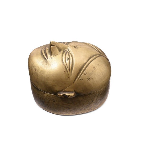 Brass Gauri Head Pandan Box - Ca 1910