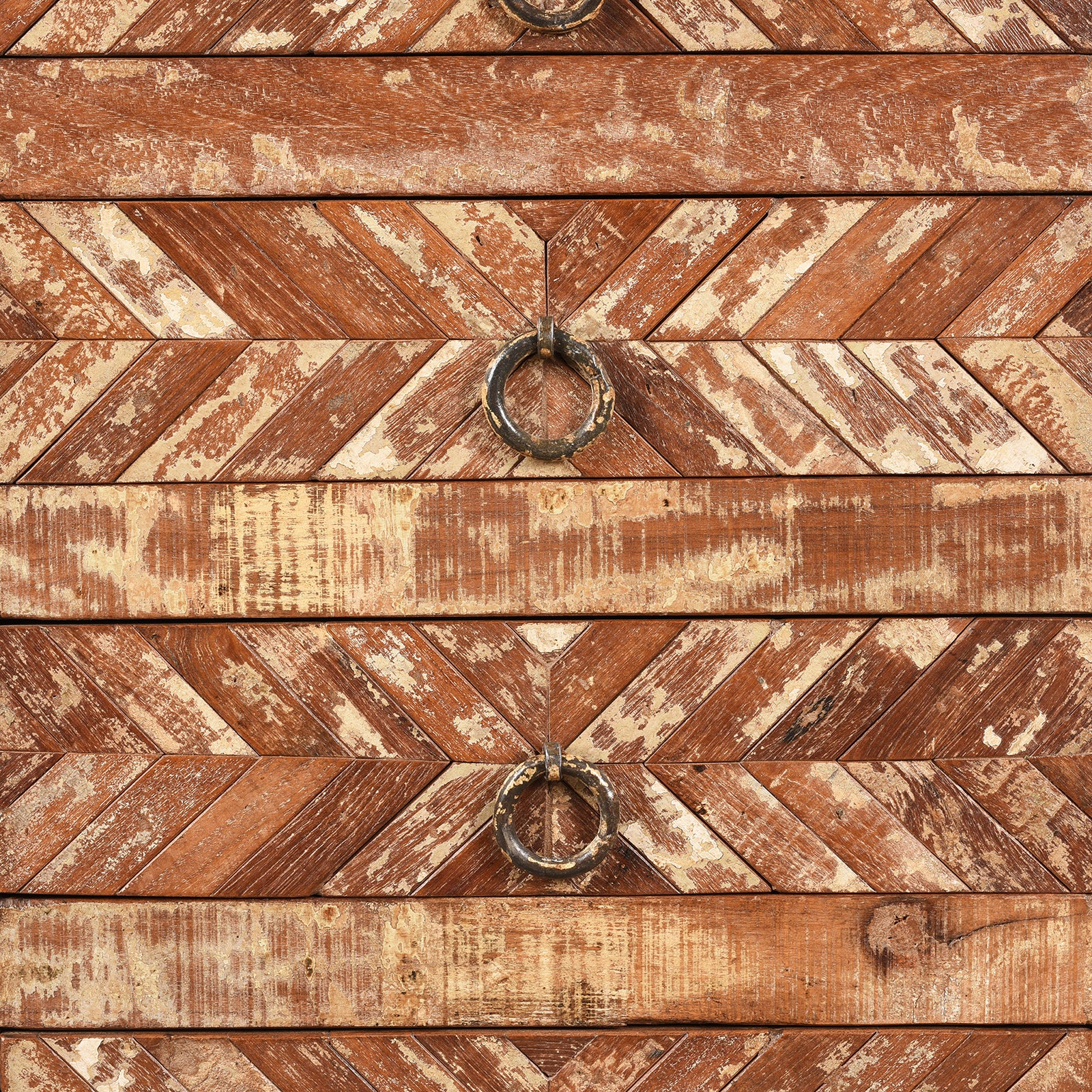 Drawer Detail From a Parquet Design 4 Drawer Bedside Cabinet Made From Reclaimed Teak | Indigo Antiques