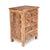 Parquet Design 4 Drawer Bedside Cabinet Made From Reclaimed Teak | Indigo Antiques