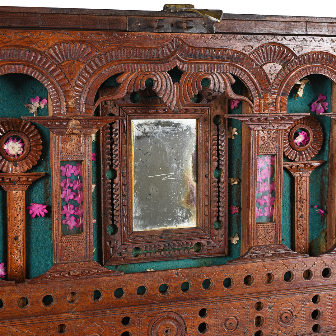 Antique Burmese Teak & Brass Dowry Chest - 19thC | Indigo Antiques