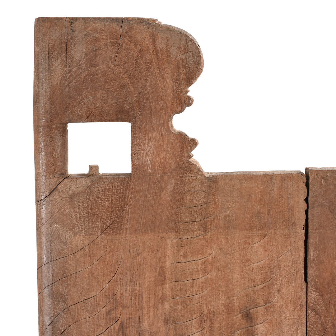 Corner Detail From Indian Jackfruit Door From Kerala With Iron Lock - 19thC | Indigo Antiques
