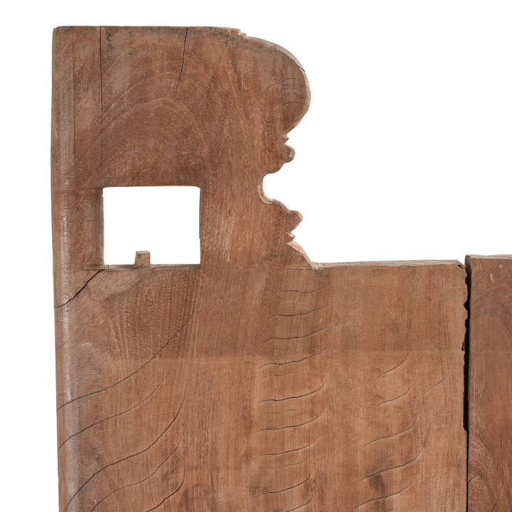 Corner Detail From Indian Jackfruit Door From Kerala With Iron Lock - 19thC | Indigo Antiques