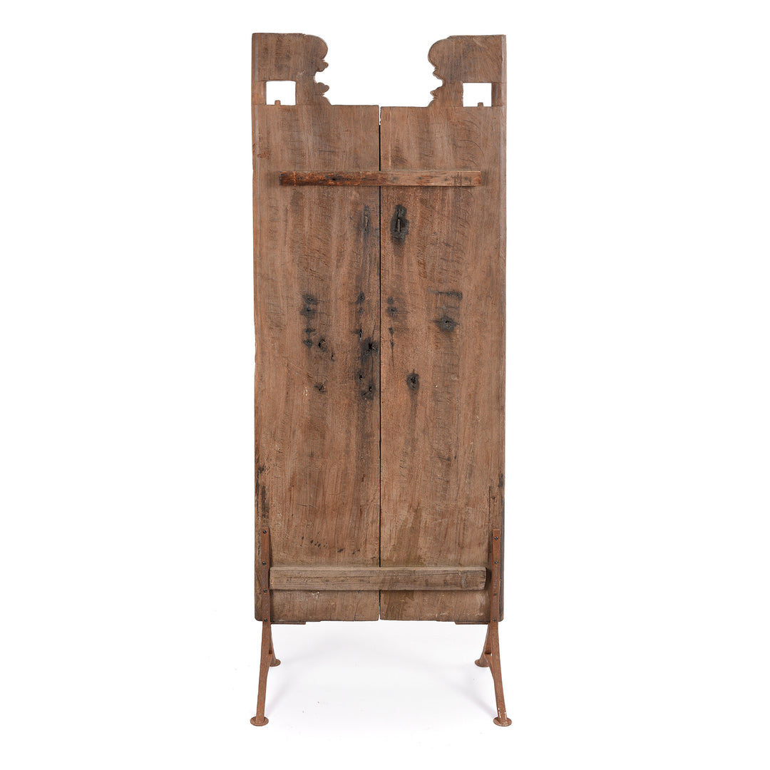 Back Of Indian Jackfruit Door From Kerala With Iron Lock - 19thC | Indigo Antiques